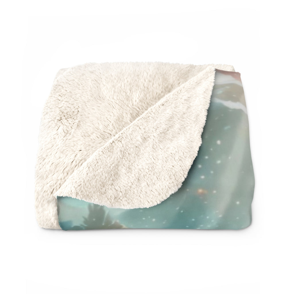 Mermaid Sherpa Fleece Blanket — Cozy Underwater Fantasy Throw for Kids & Teens