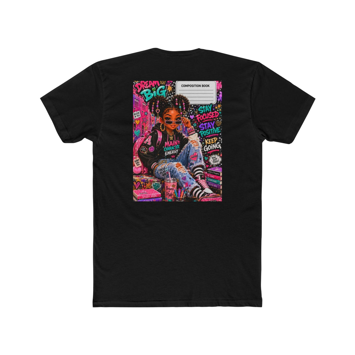 Dream Big Graphic Tee — Motivational Girl Street Art T-Shirt