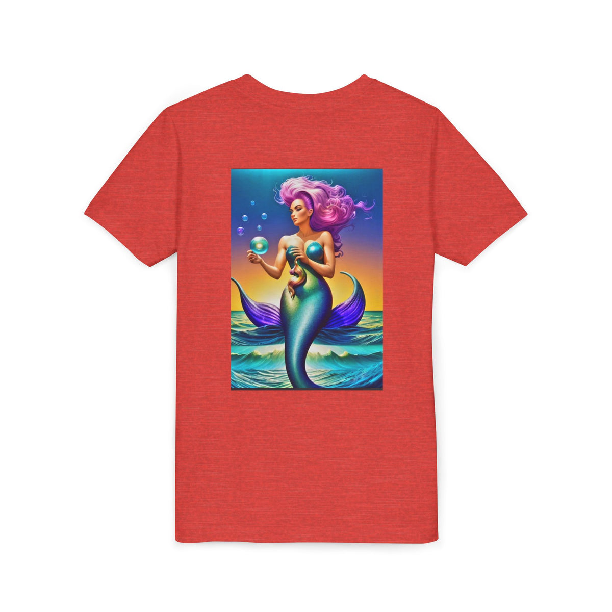 Youth Mermaid Tee — Colorful Fantasy Mermaid Graphic Shirt for Kids