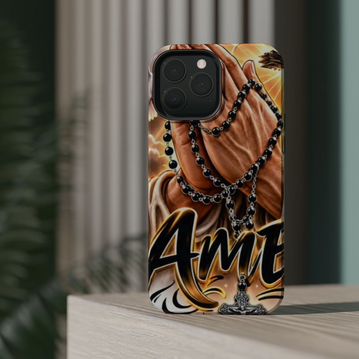 Praying Hands Rosary Magnetic Impact Phone Case