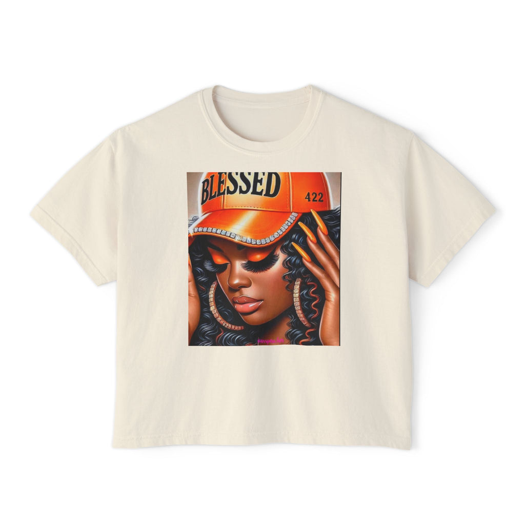 Blessed 422 Boxy Tee – Women’s Graphic Crop Shirt