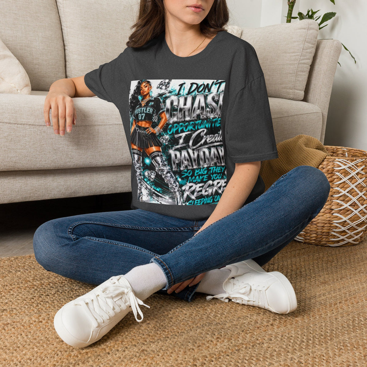 Hustler 'I Don't Chase Opportunities' Graphic T-Shirt