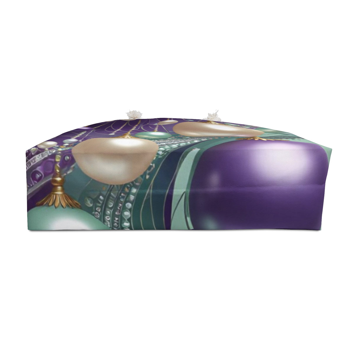 Holiday Ornament Weekender Bag — Purple & Teal Christmas Travel Tote