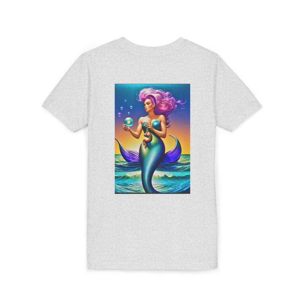 Youth Mermaid Tee — Colorful Fantasy Mermaid Graphic Shirt for Kids