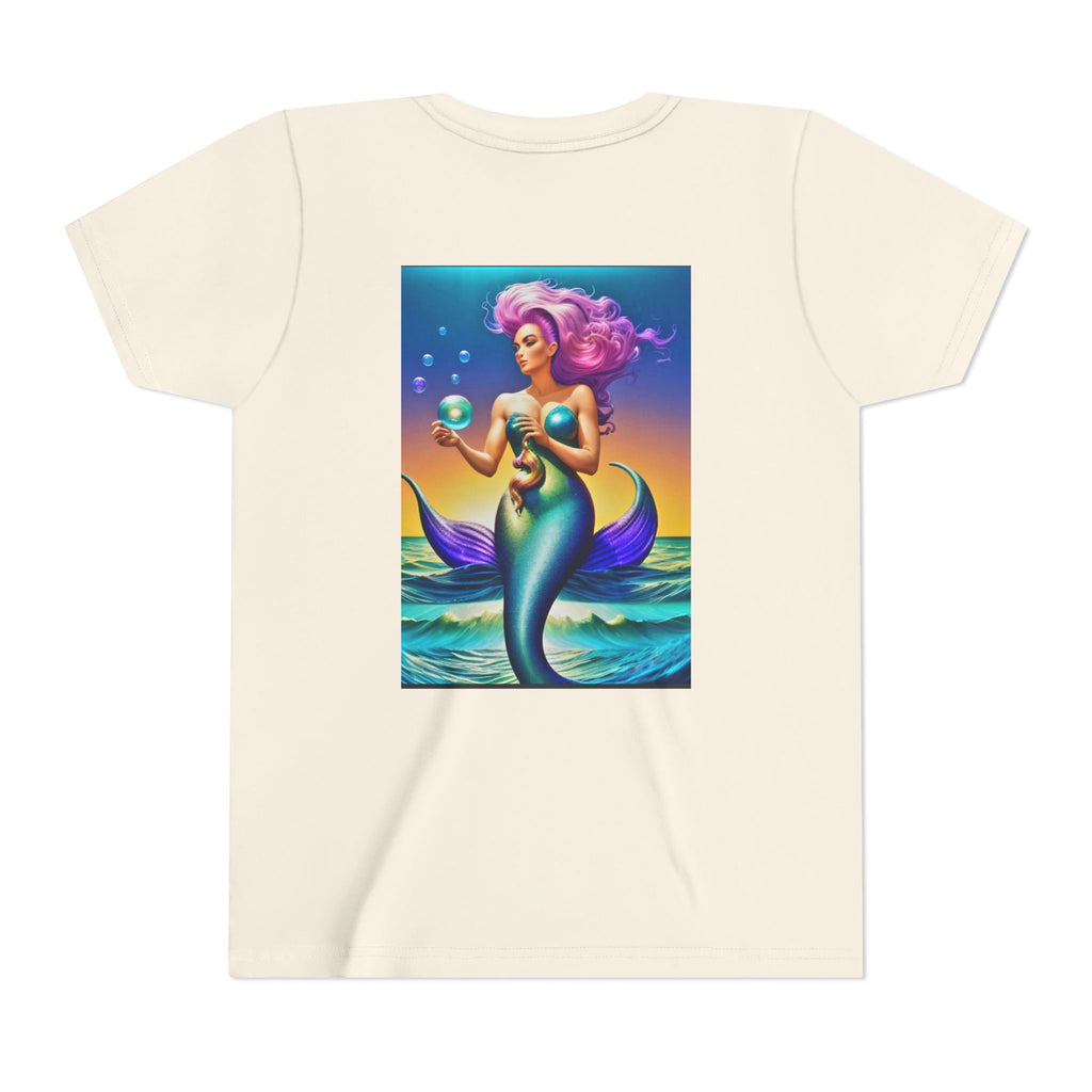 Youth Mermaid Tee — Colorful Fantasy Mermaid Graphic Shirt for Kids