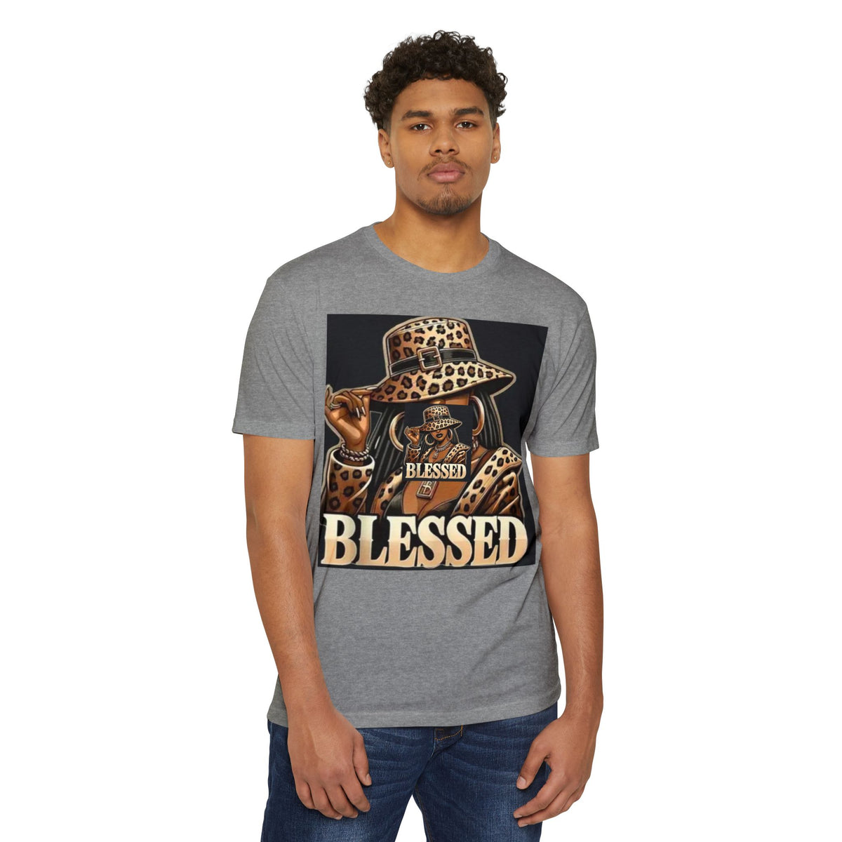 Blessed Leopard Hat T-Shirt