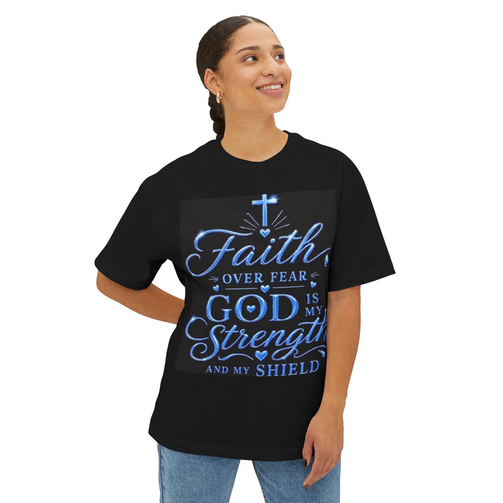 Faith Over Fear Tee — "God is My Strength" Christian T‑Shirt