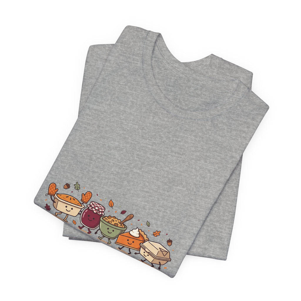 Friendsgiving Crew Tee | Thanksgiving Turkey Pumpkin Pie Watercolor Foliage