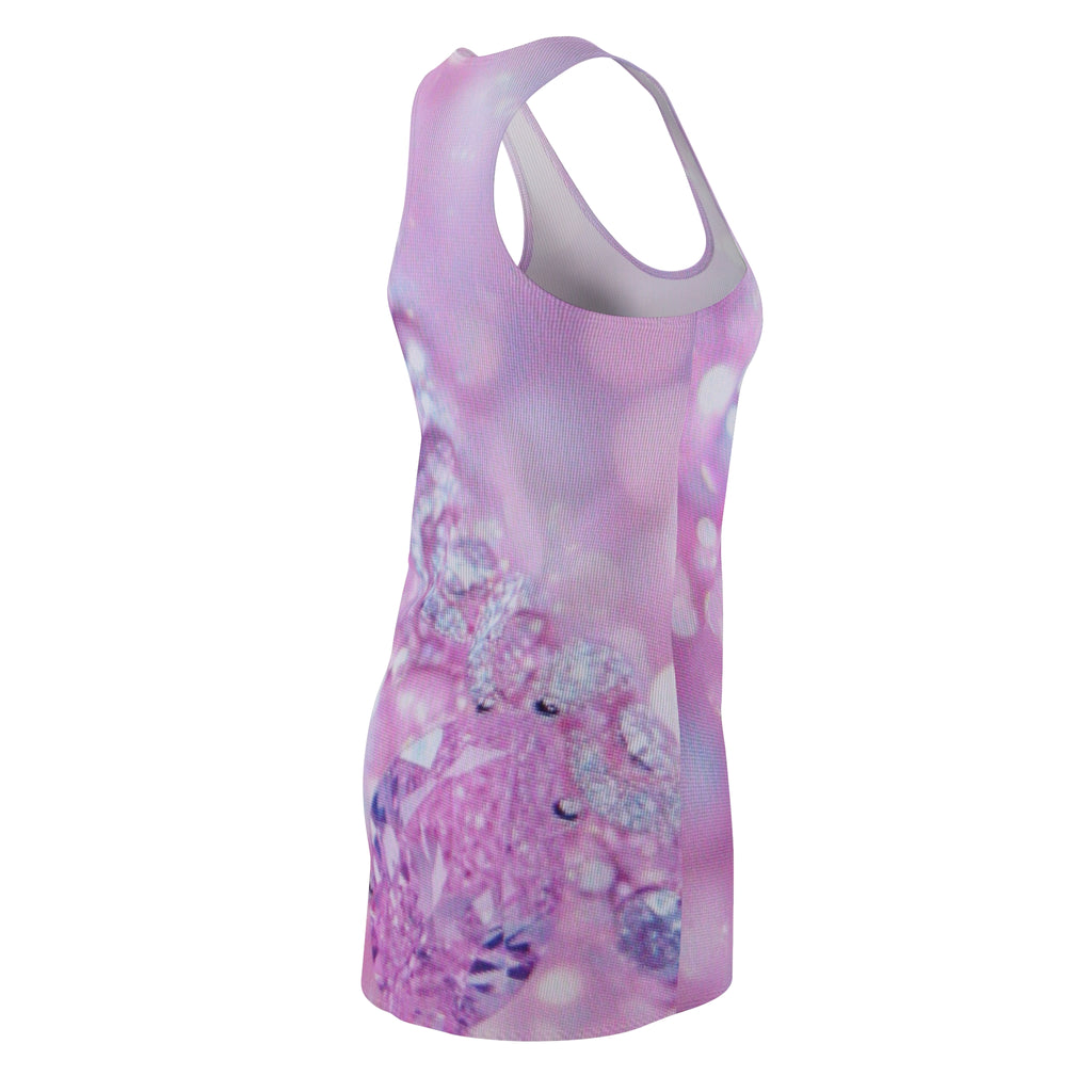 Pink Crystal Sparkle Racerback Dress — All-Over Print