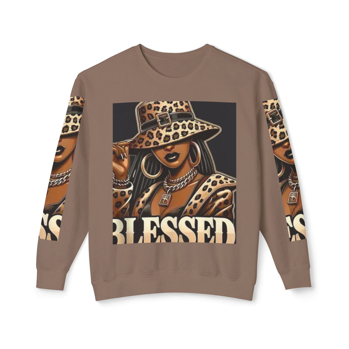 Blessed Leopard Femme Crewneck Sweatshirt