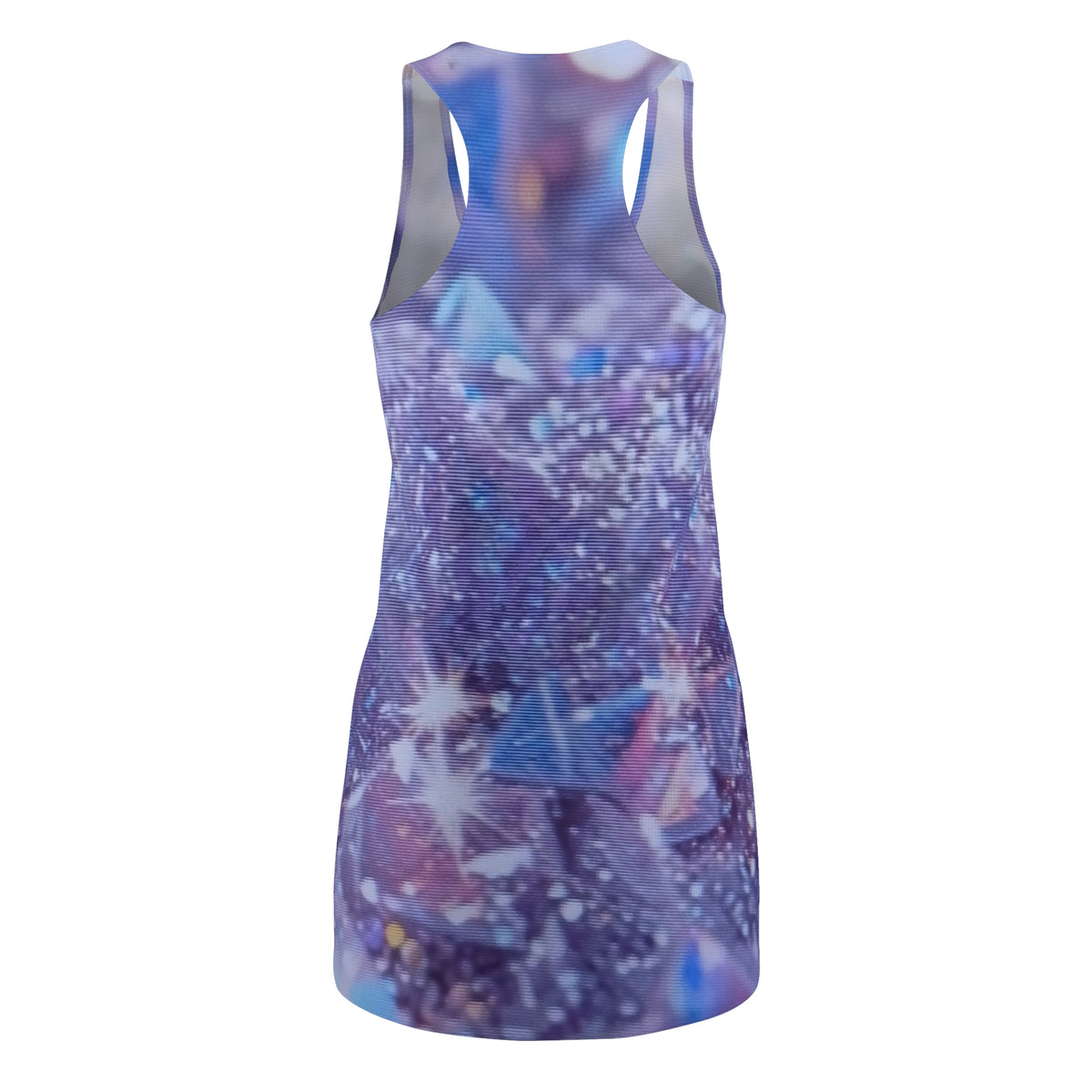 Galaxy Crystal Racerback Dress — Violet Starburst All-Over Print
