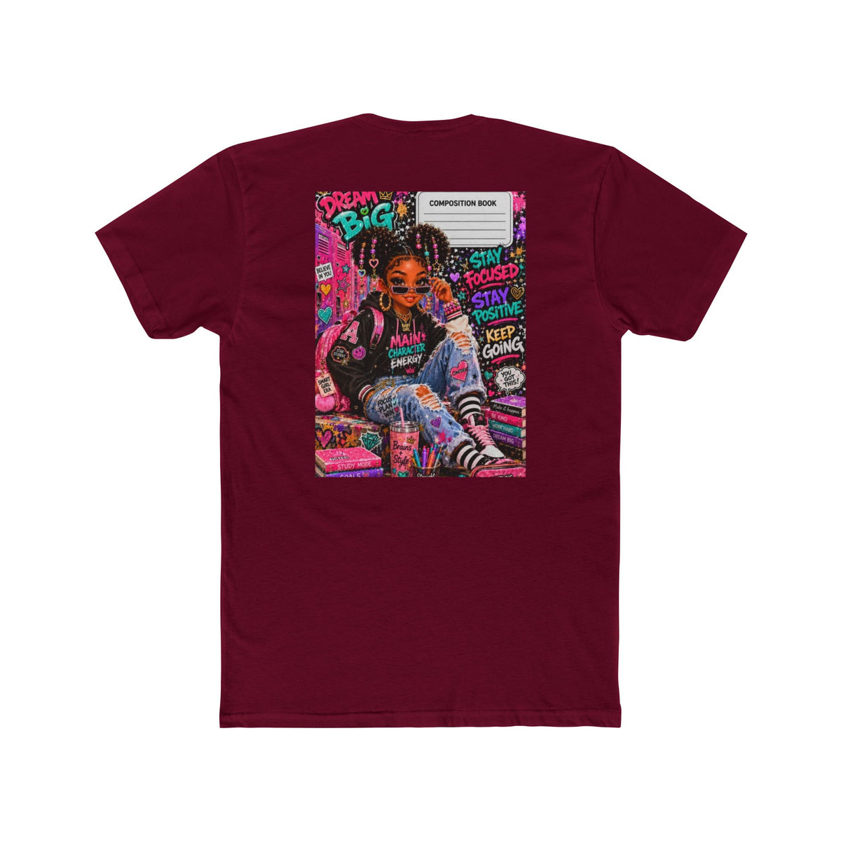 Dream Big Graphic Tee — Motivational Girl Street Art T-Shirt