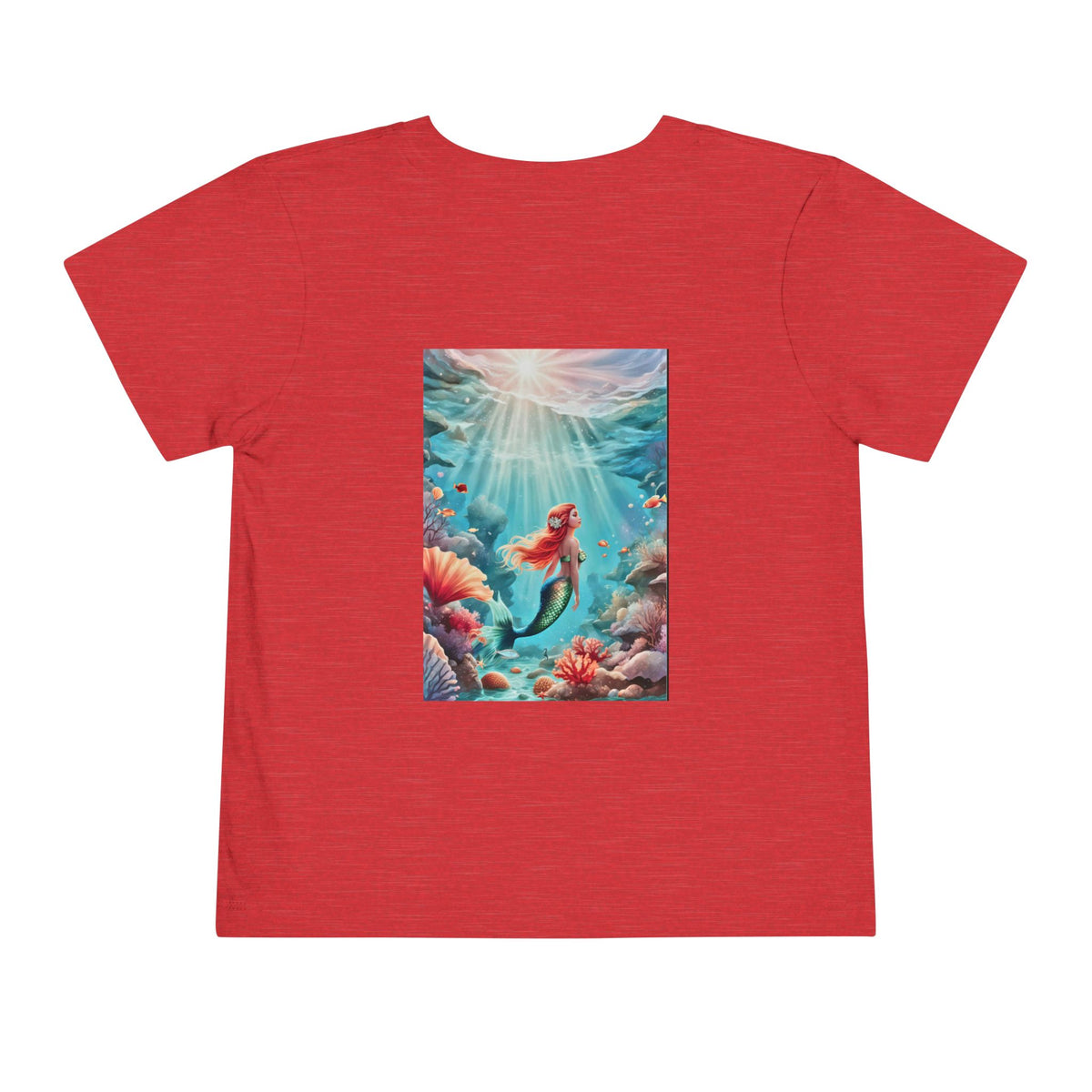 Mermaid Toddler Tee – Underwater Sunlight Sea Life Graphic
