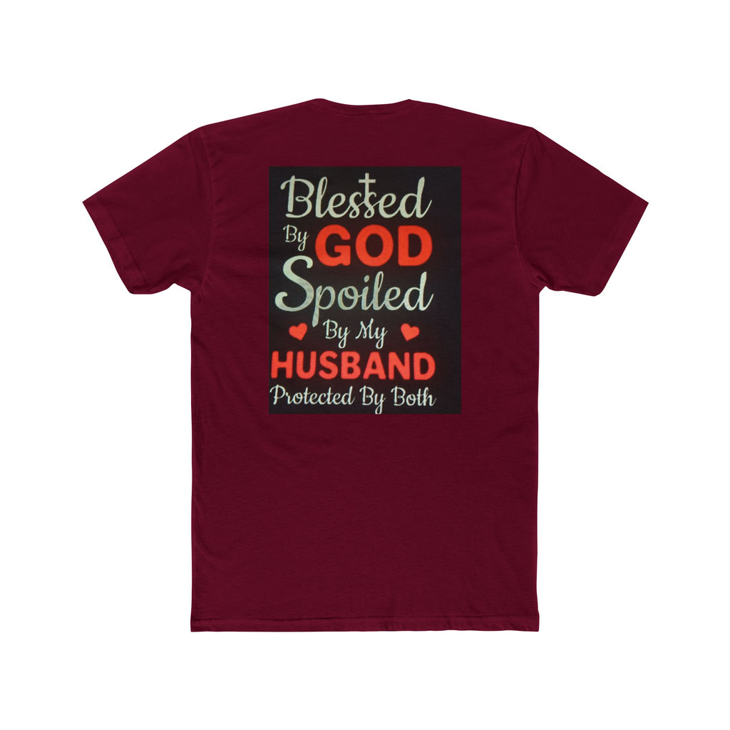 Blessed By God Spoiled By My Husband T-Shirt — Christian Wife Gift