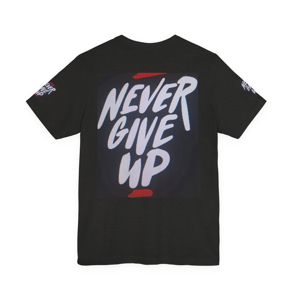 Never Give Up Tee — Motivational Graphic T‑Shirt