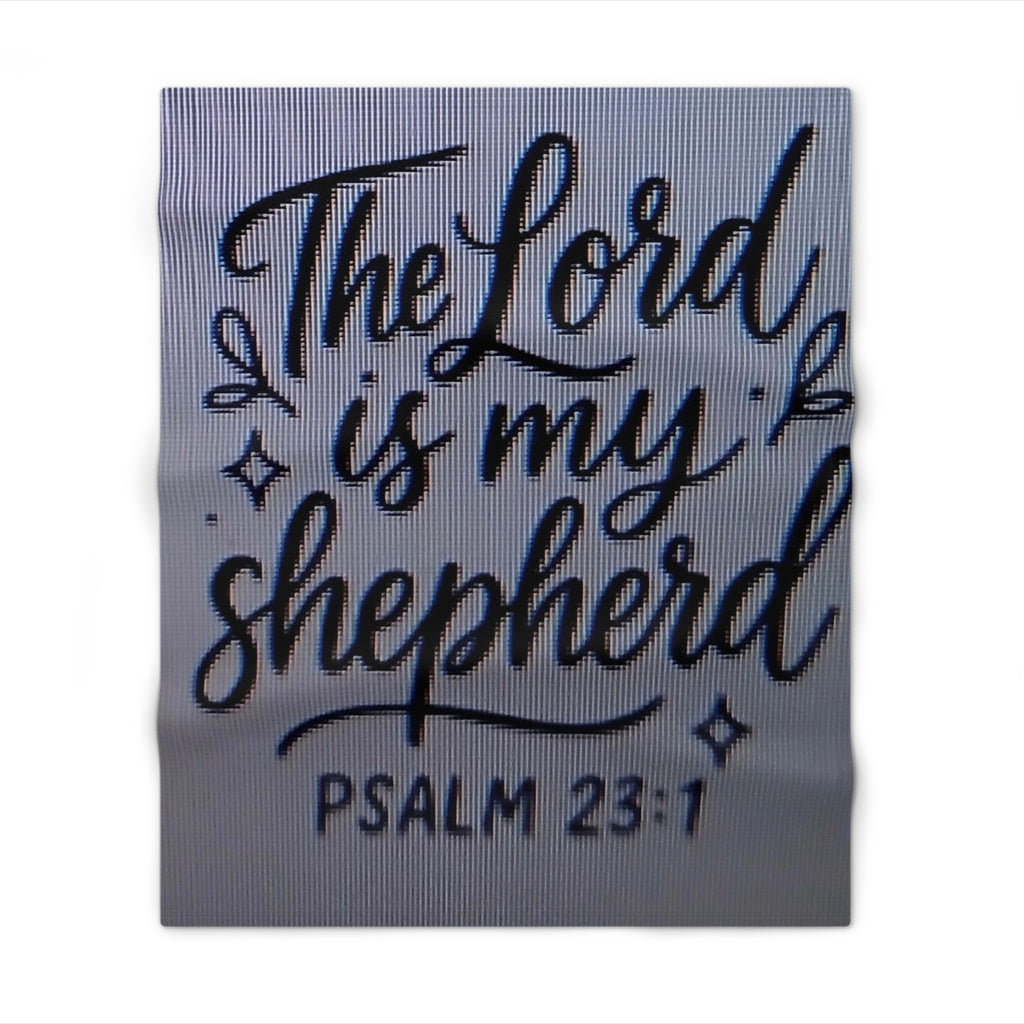 Psalm 23:1 Throw Blanket — "The Lord Is My Shepherd" Inspirational Christian Fleece