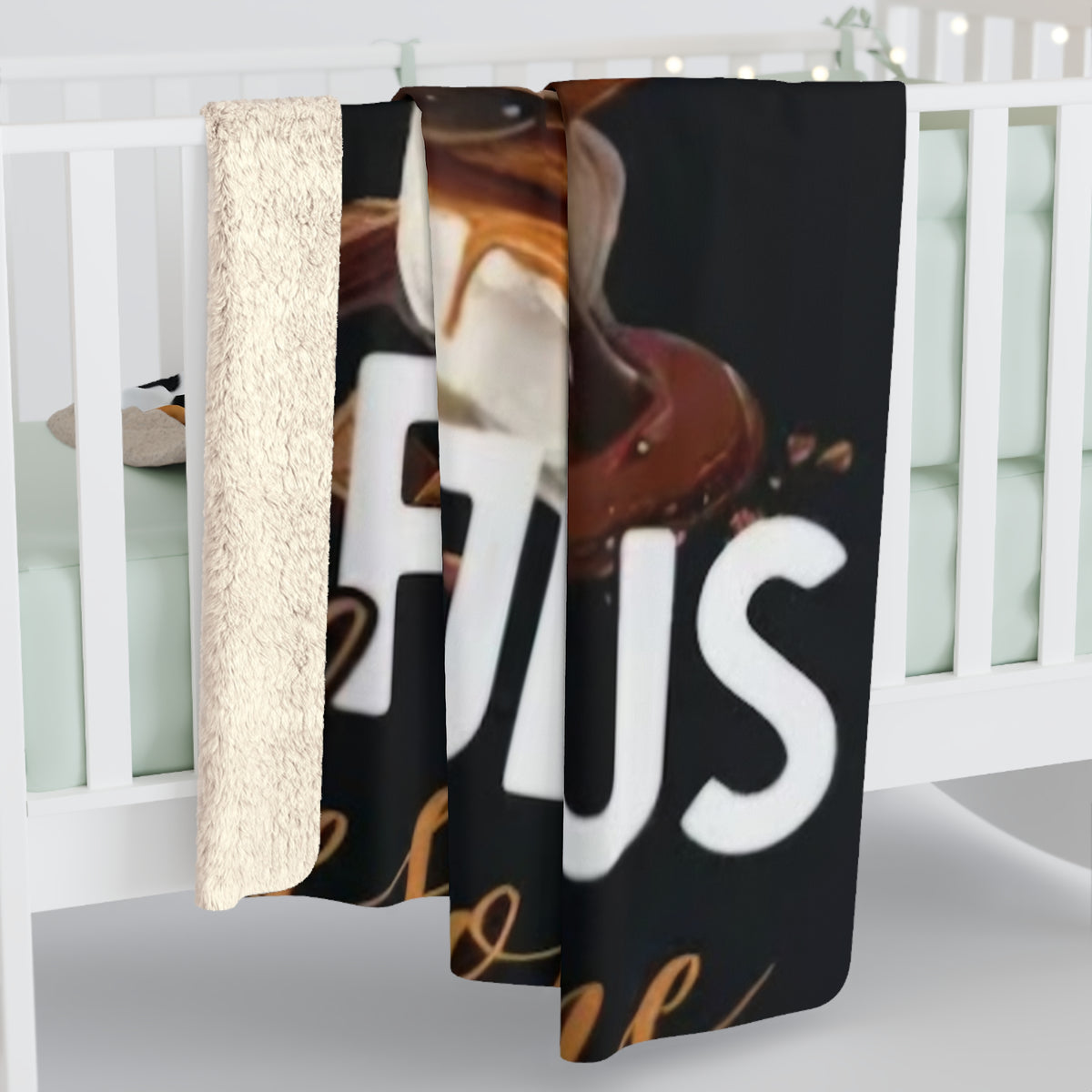 Sherpa Blanket — "S'more of Jesus" Cozy Christian Throw