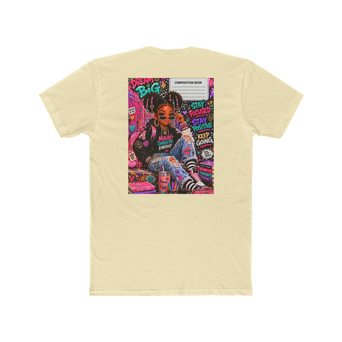Dream Big Graphic Tee — Motivational Girl Street Art T-Shirt