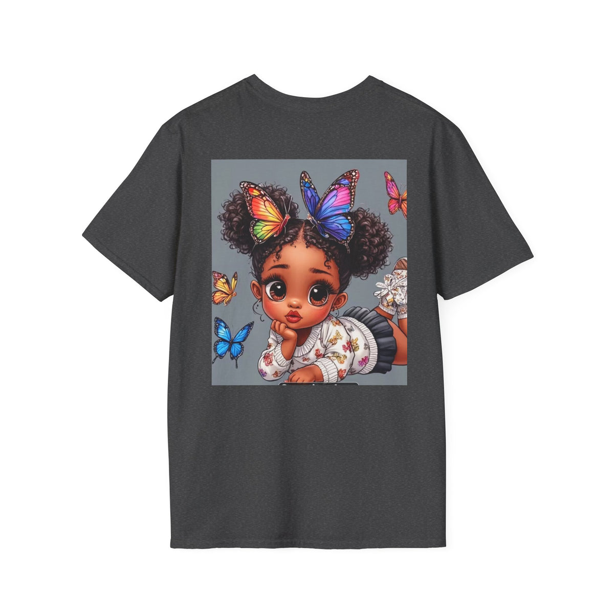 Butterfly Crown T‑Shirt — Cute Little Girl Illustration Tee