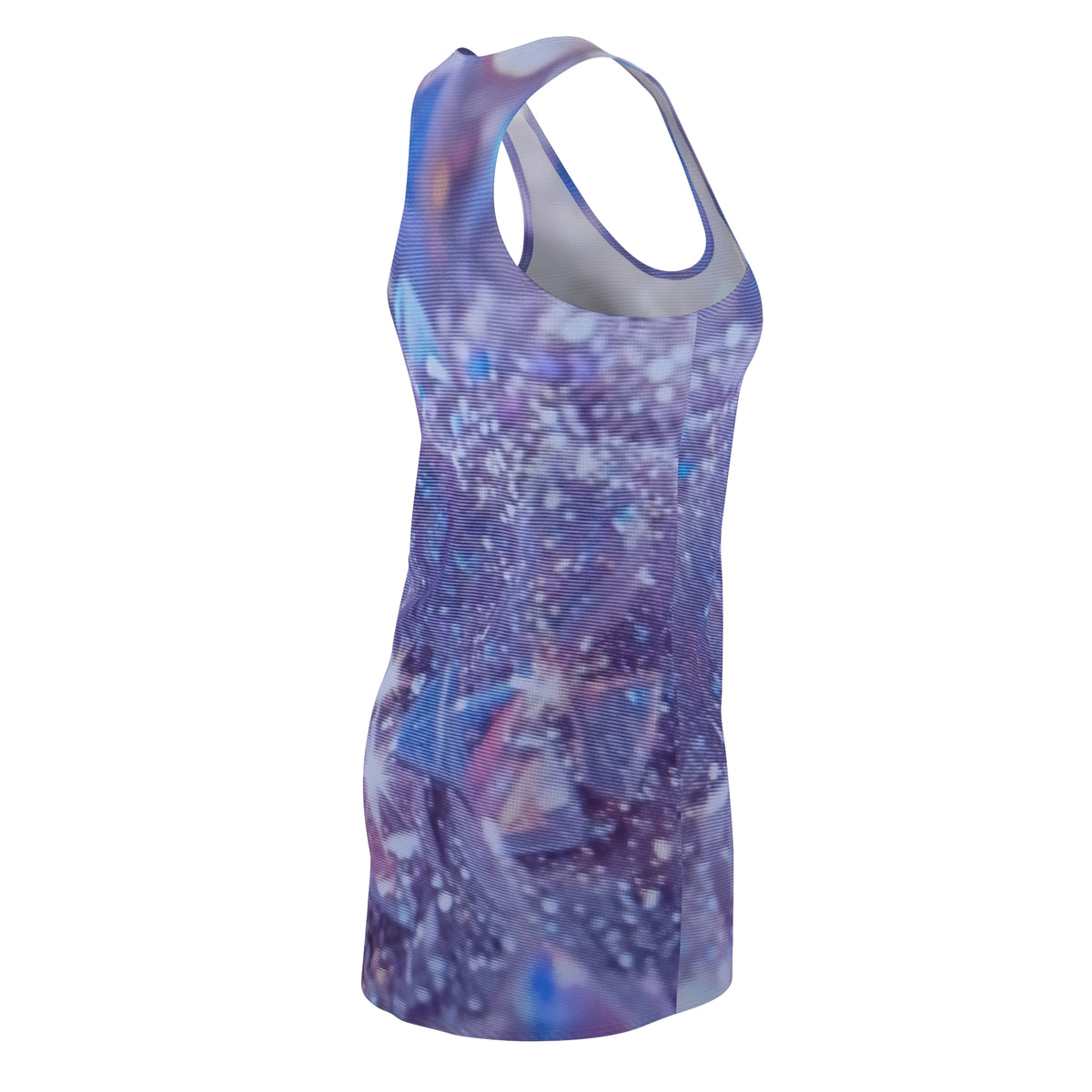 Galaxy Crystal Racerback Dress — Violet Starburst All-Over Print