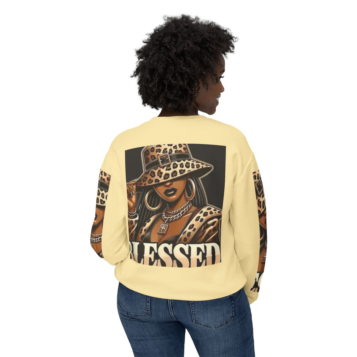 Blessed Leopard Femme Crewneck Sweatshirt