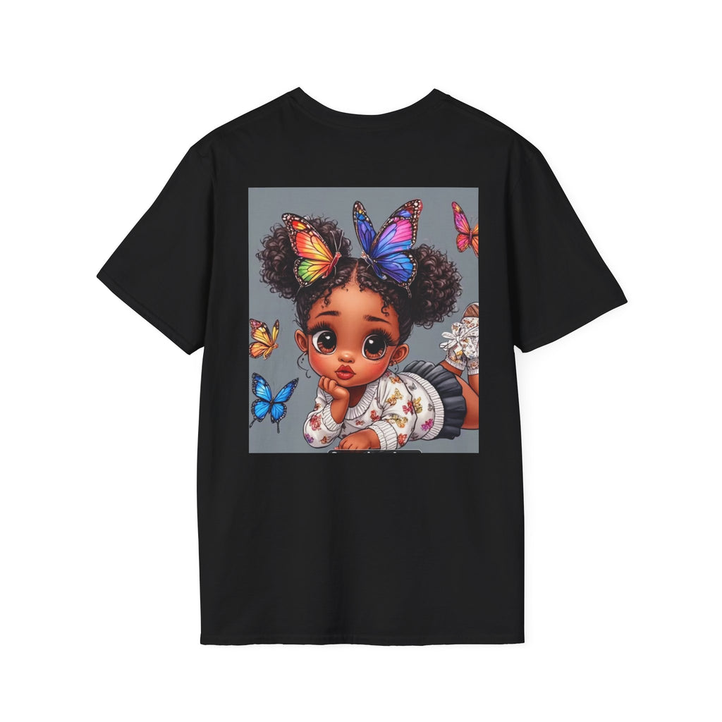 Butterfly Crown T‑Shirt — Cute Little Girl Illustration Tee