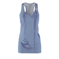 Heart Charm Racerback Dress — Pastel Blue All-Over Print