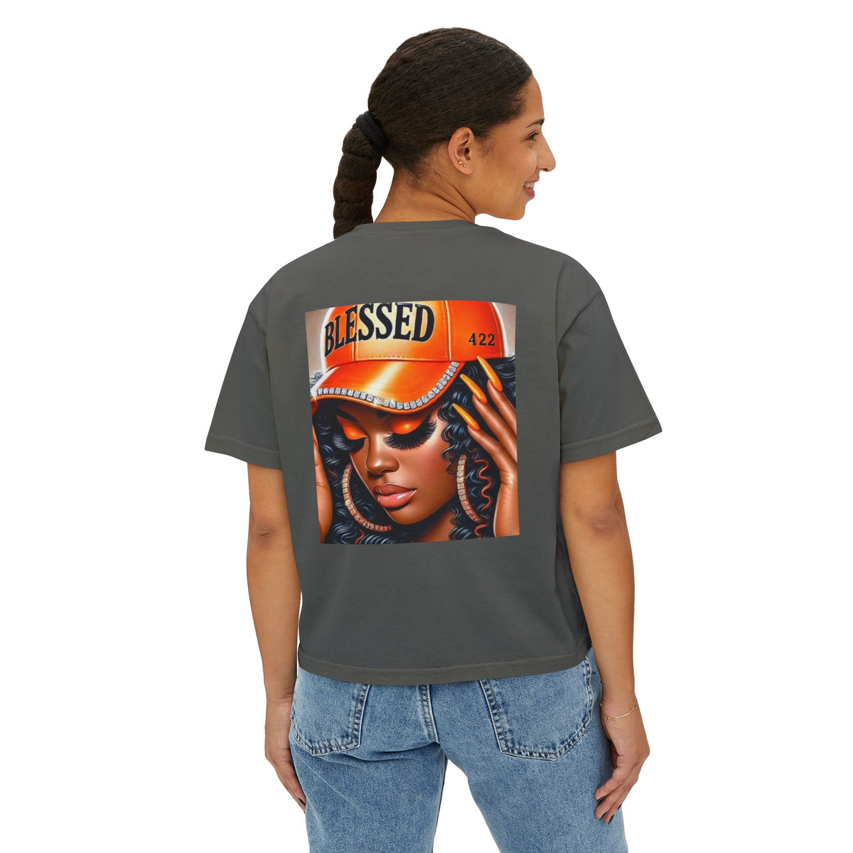 Blessed 422 Boxy Tee – Women’s Graphic Crop Shirt