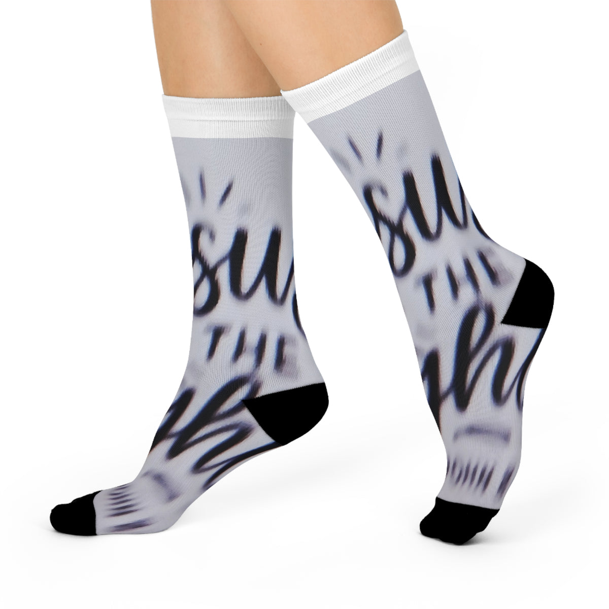 Crew Socks — 'Jesus This Is My Vibe' Script Cushion Socks (Religious, Inspirational)