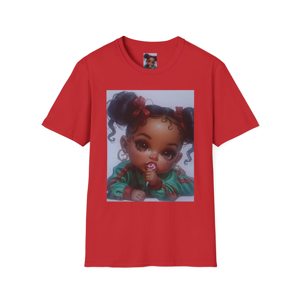 Cute Baby Girl Portrait T-Shirt — Adorable Cartoon Infant Graphic Tee