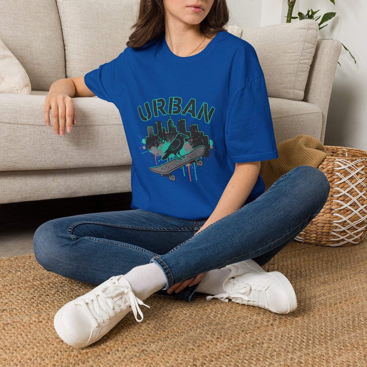 Urban Skateboard T-Shirt — City Skyline Skate Crew Tee
