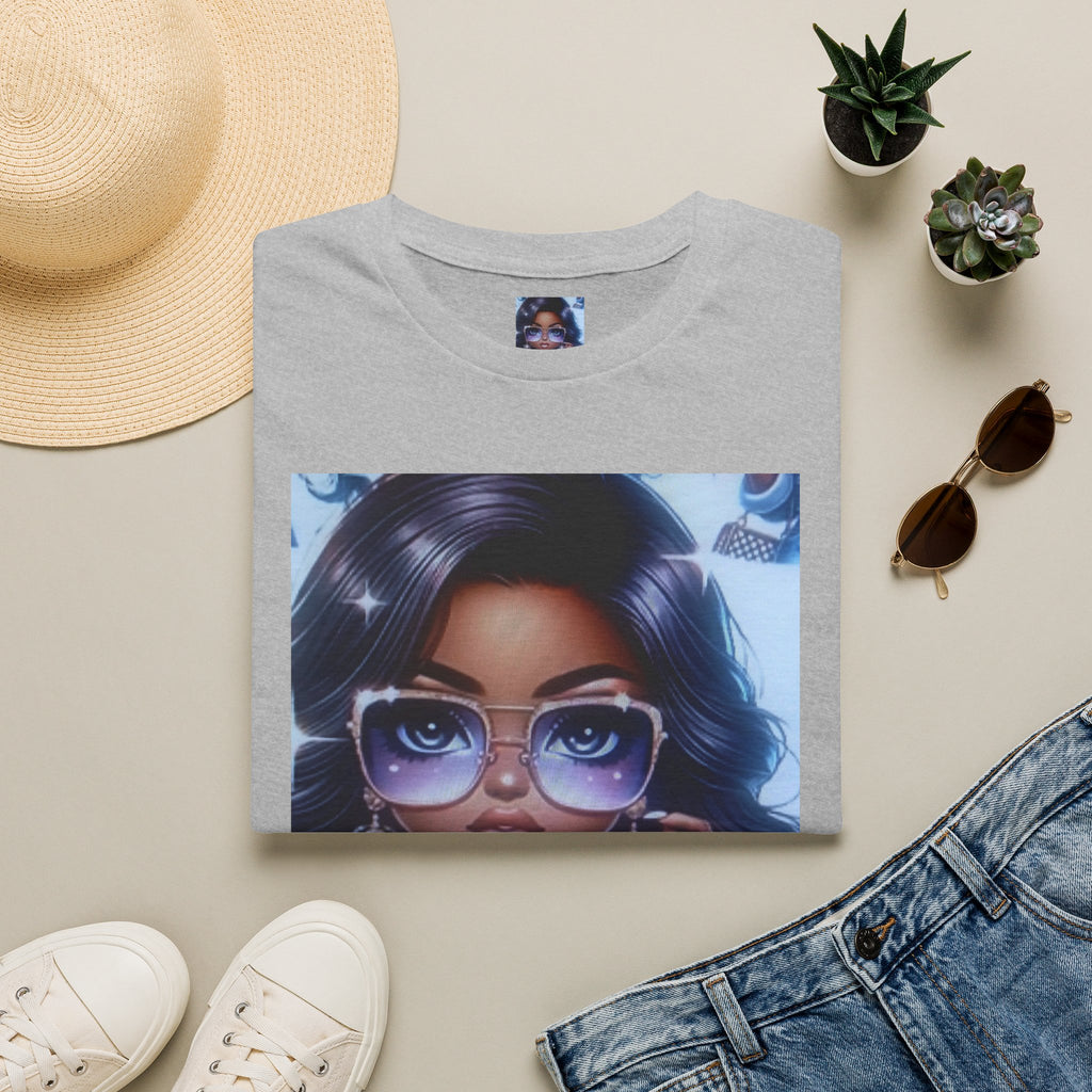Afro Chic Graphic Tee — Girl with Sunglasses Illustration
