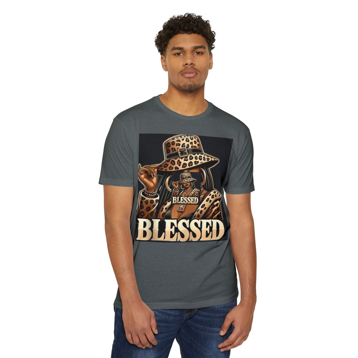 Blessed Leopard Hat T-Shirt