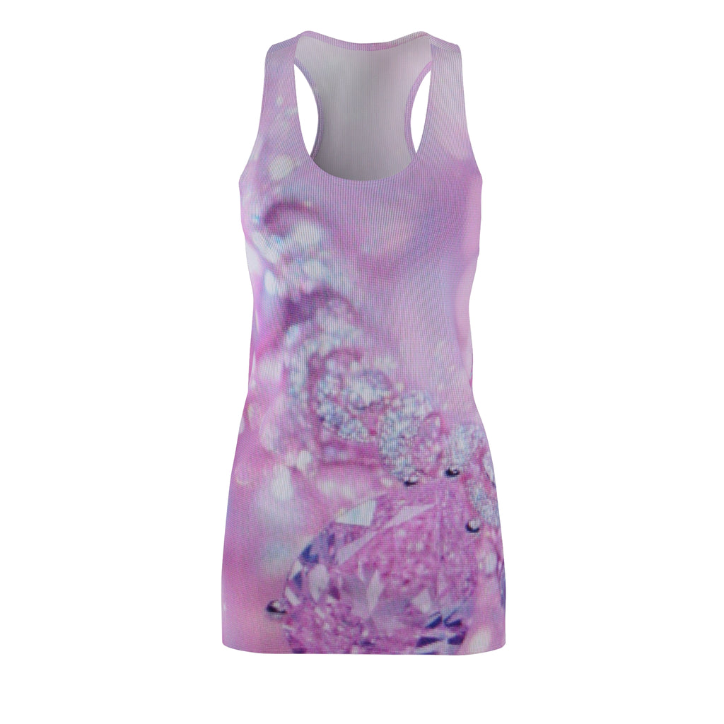 Pink Crystal Sparkle Racerback Dress — All-Over Print
