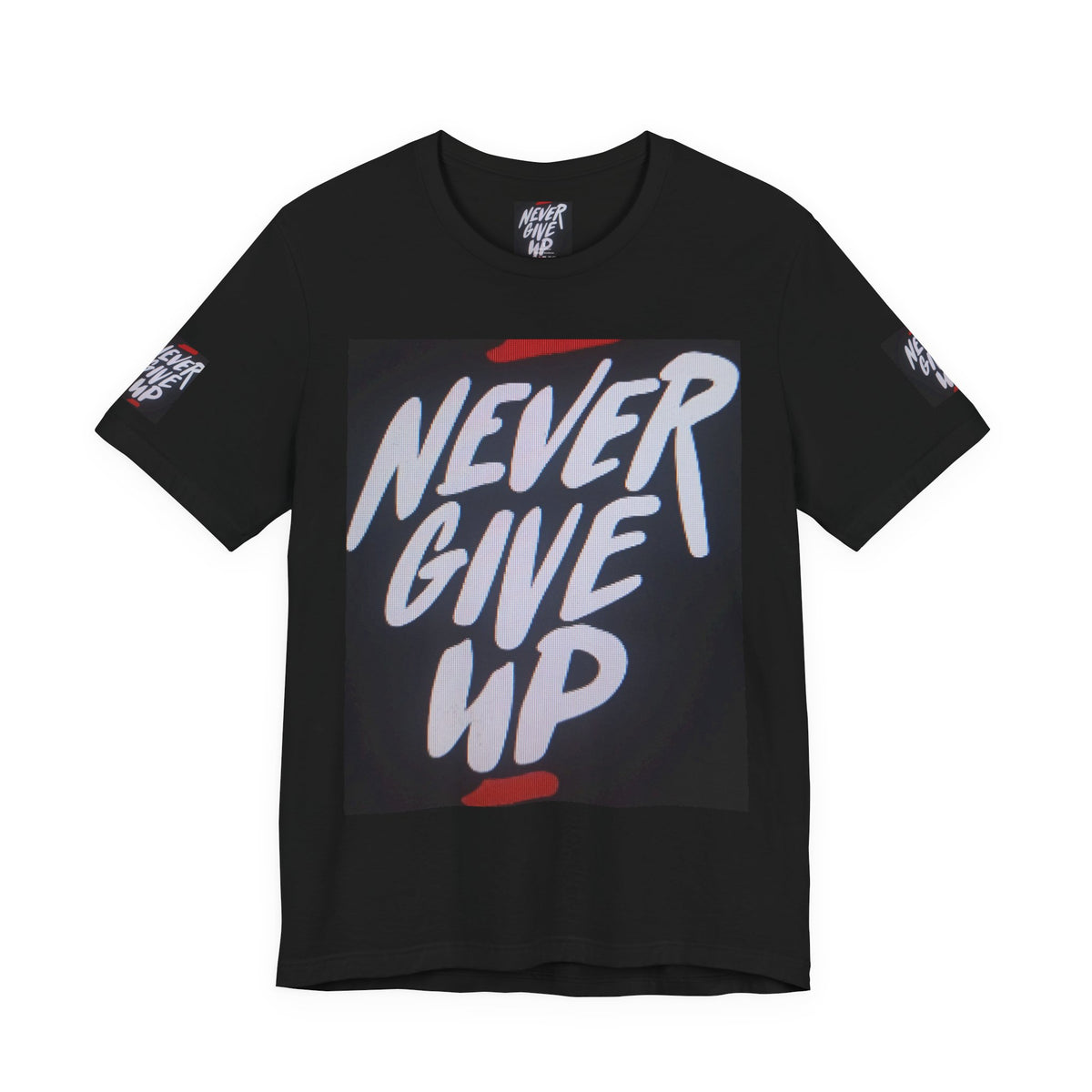 Never Give Up Tee — Motivational Graphic T‑Shirt