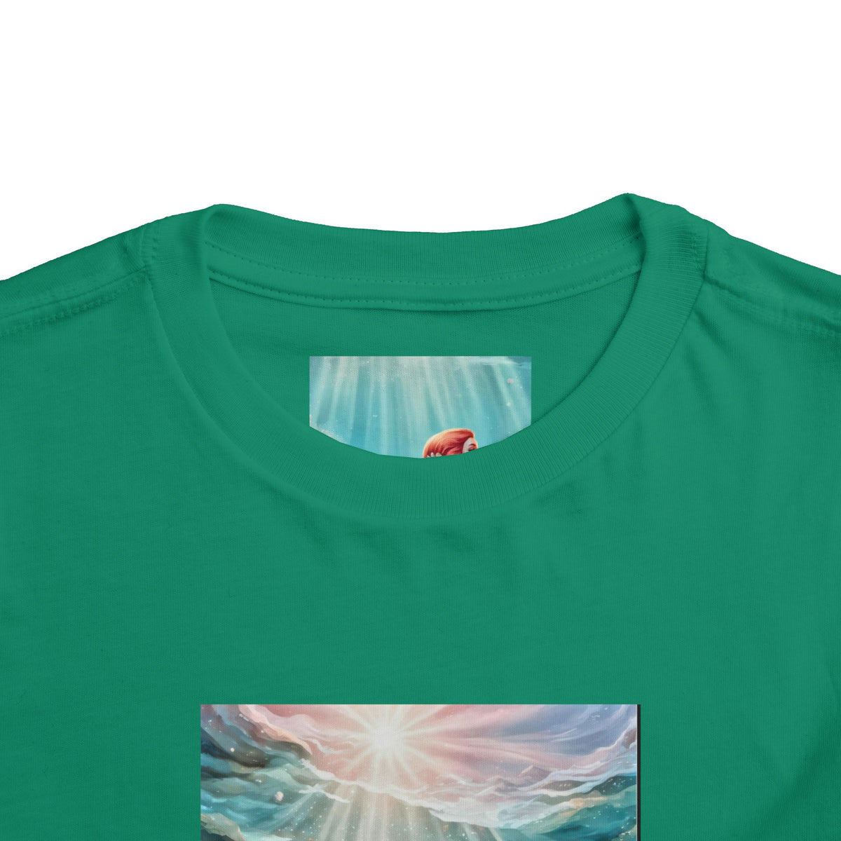 Mermaid Toddler Tee – Underwater Sunlight Sea Life Graphic
