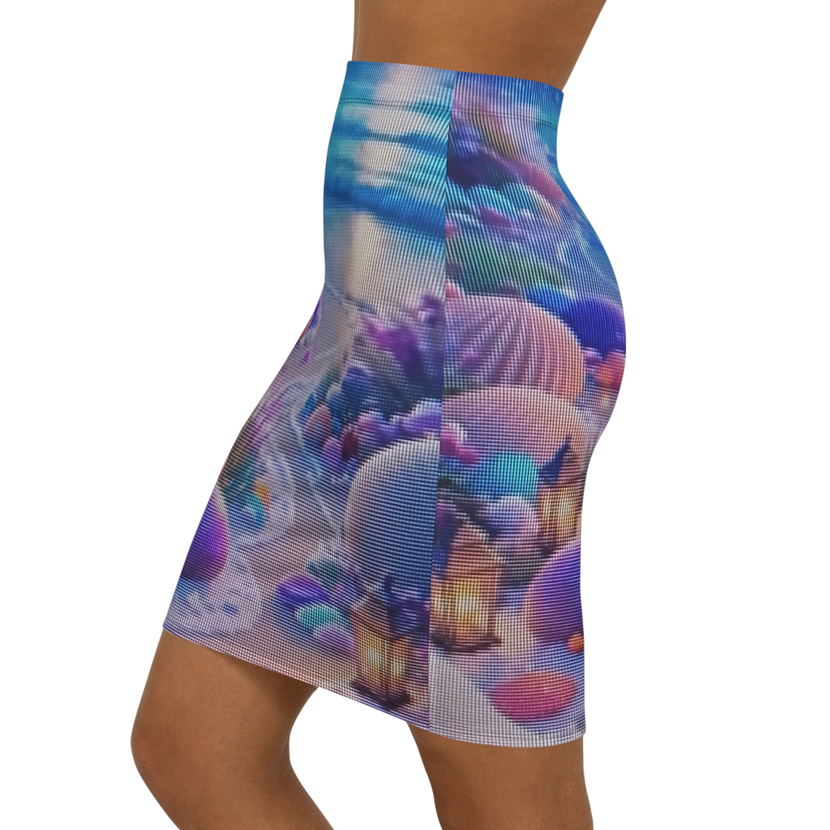 Women's Mid-Waist Pencil Skirt (AOP)