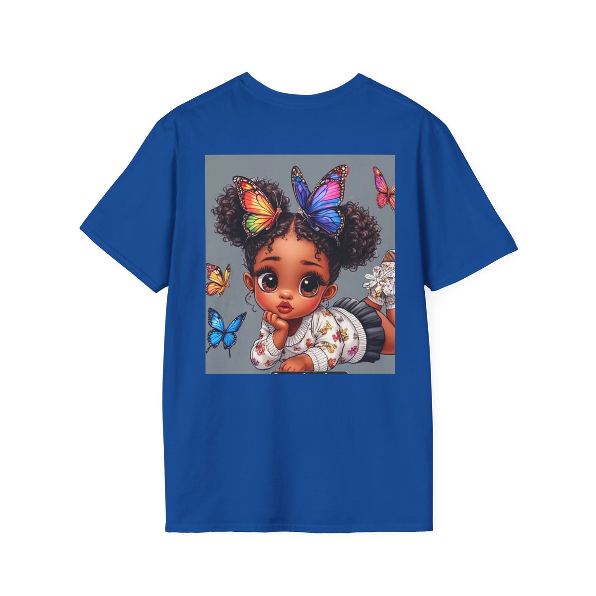 Butterfly Crown T‑Shirt — Cute Little Girl Illustration Tee