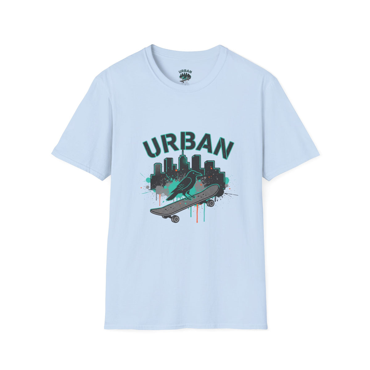 Urban Skateboard T-Shirt — City Skyline Skate Crew Tee