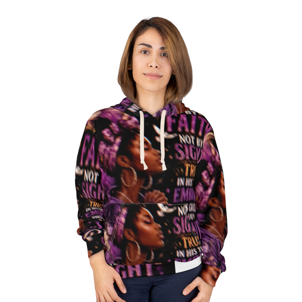 Faith Not by Sight Hoodie — Inspirational Christian All-Over Print Pullover