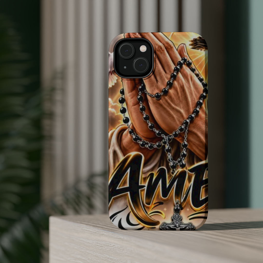 Praying Hands Rosary Magnetic Impact Phone Case