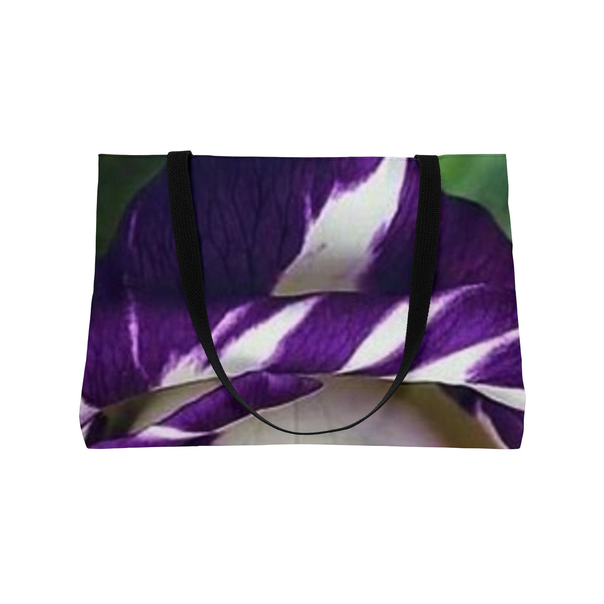 Purple Rose Weekender Tote Bag — Floral Large Travel Bag