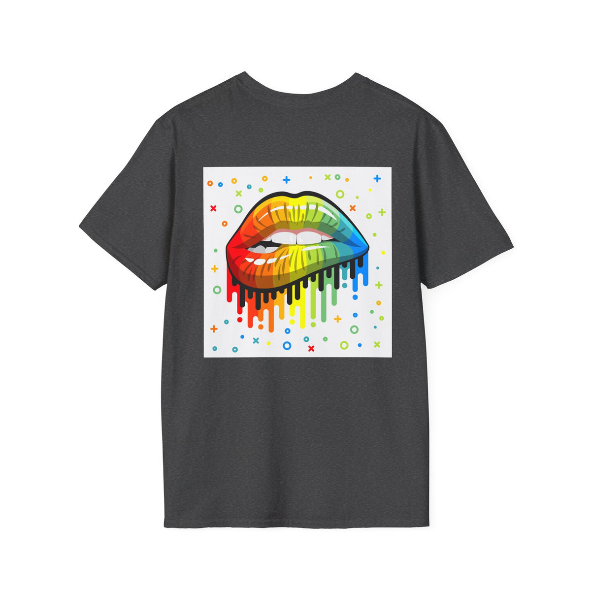 Rainbow Drip Lips T-Shirt — Pride LGBTQ+ Colorful Lip Graphic Tee