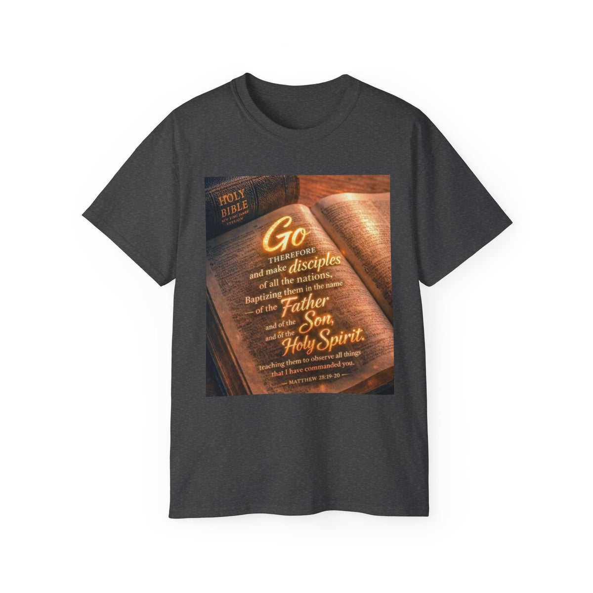 Christian Bible Verse T-Shirt — "Go...make disciples" Inspirational Faith Tee