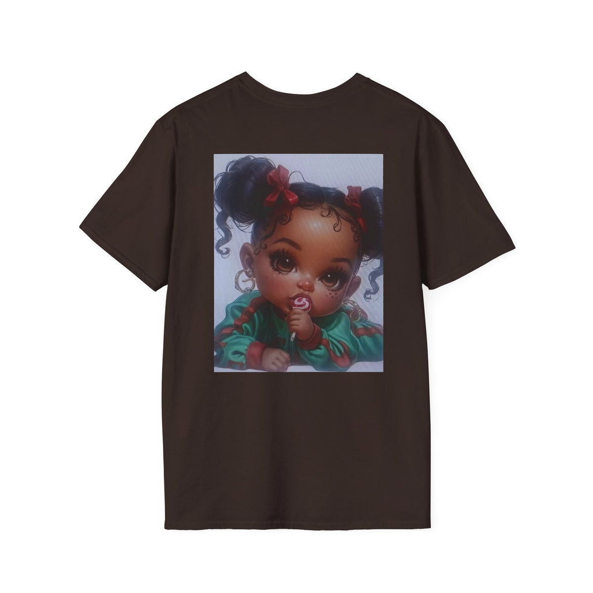 Cute Baby Girl Portrait T-Shirt — Adorable Cartoon Infant Graphic Tee