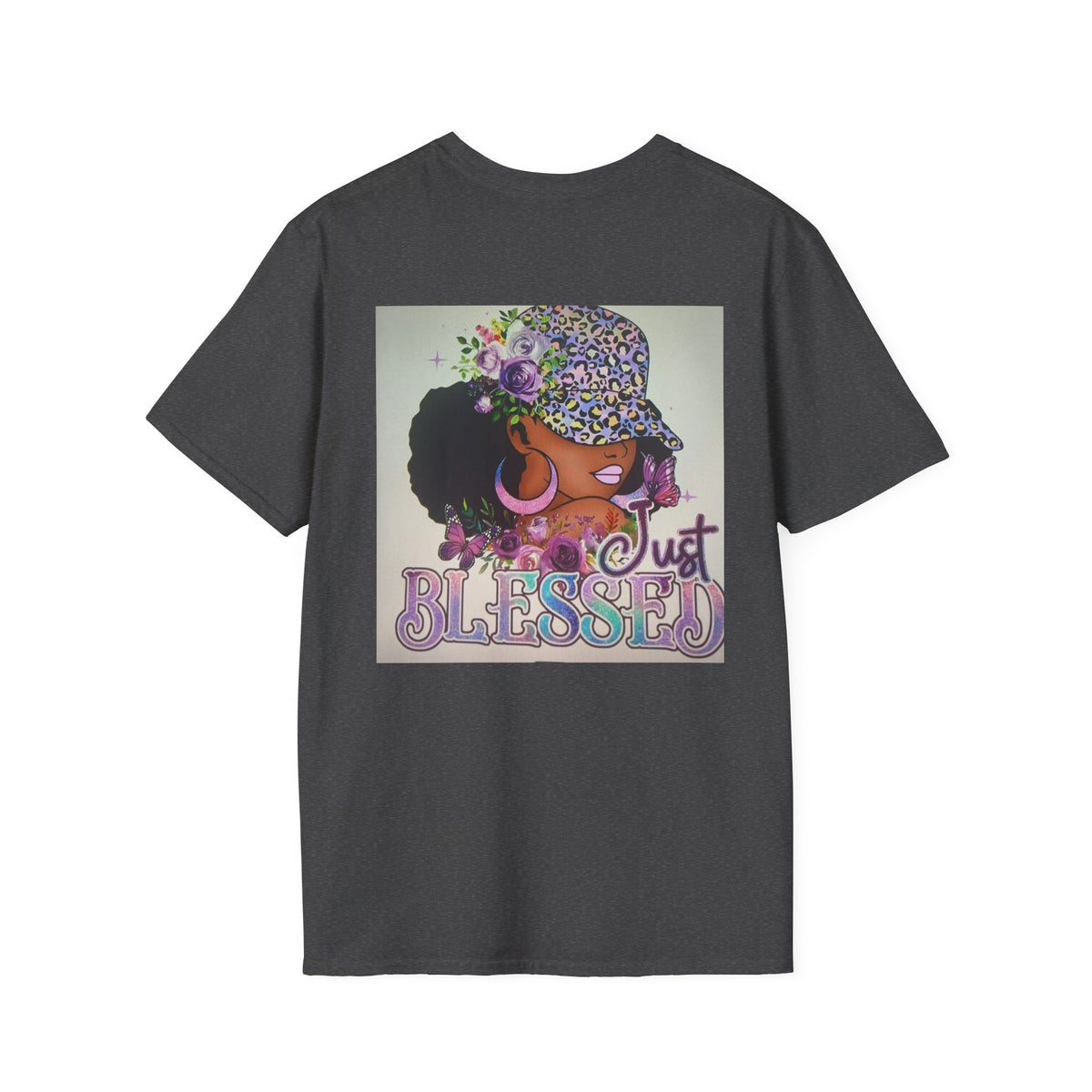 Just Blessed Afro Floral Tee