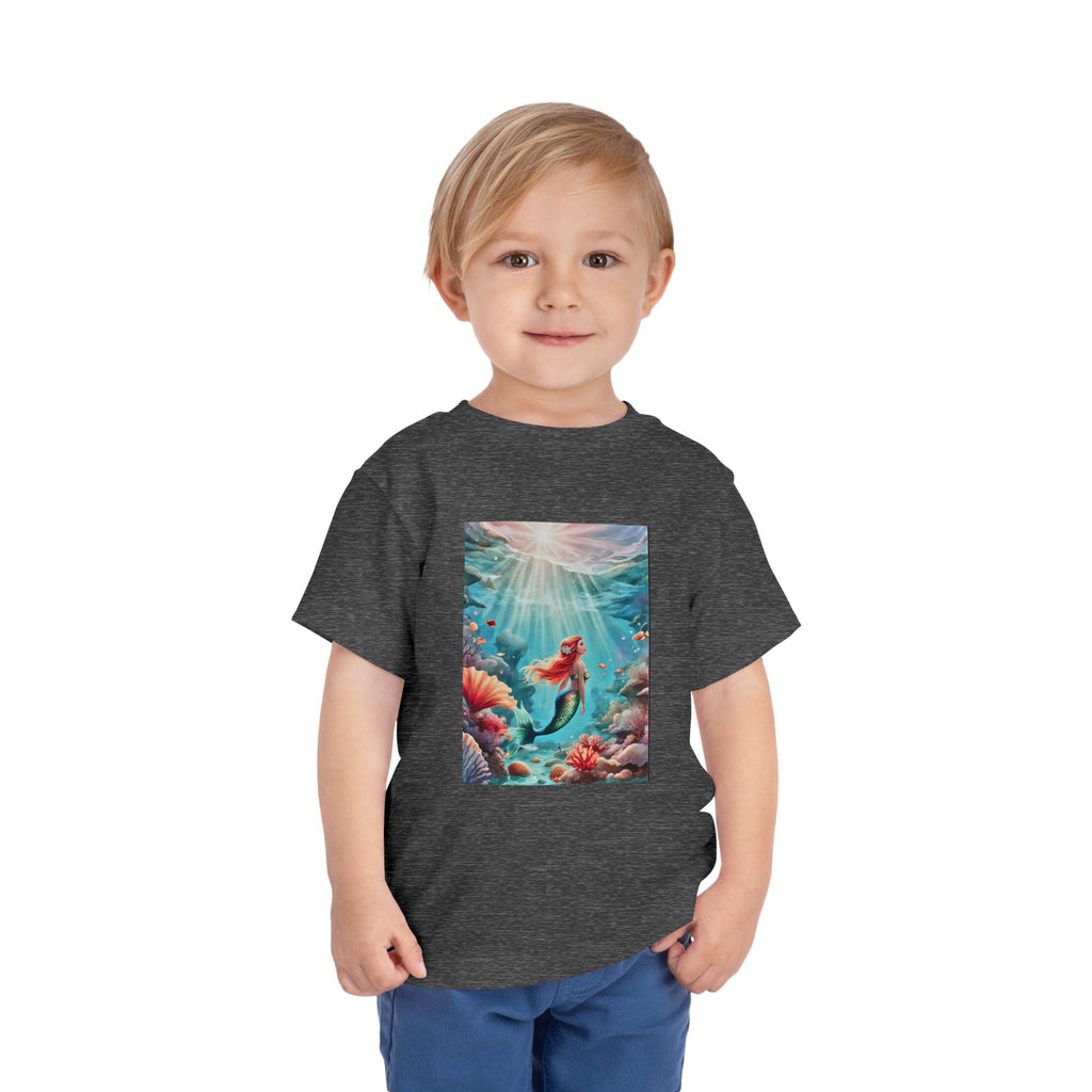 Mermaid Toddler Tee – Underwater Sunlight Sea Life Graphic