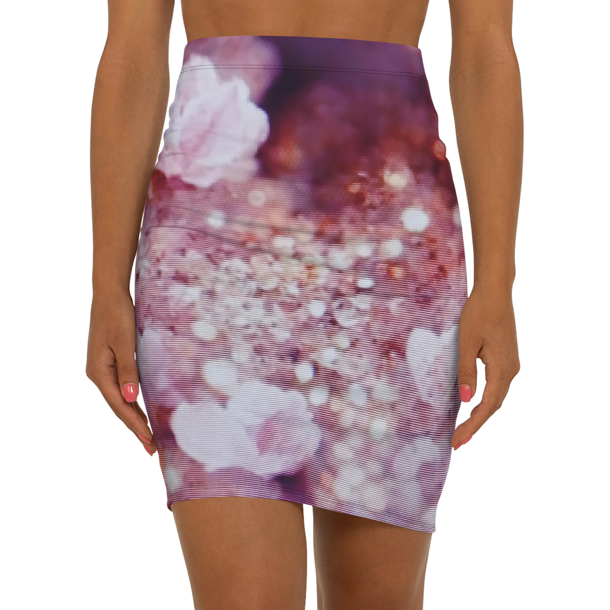 Women's Mid-Waist Pencil Skirt (AOP)