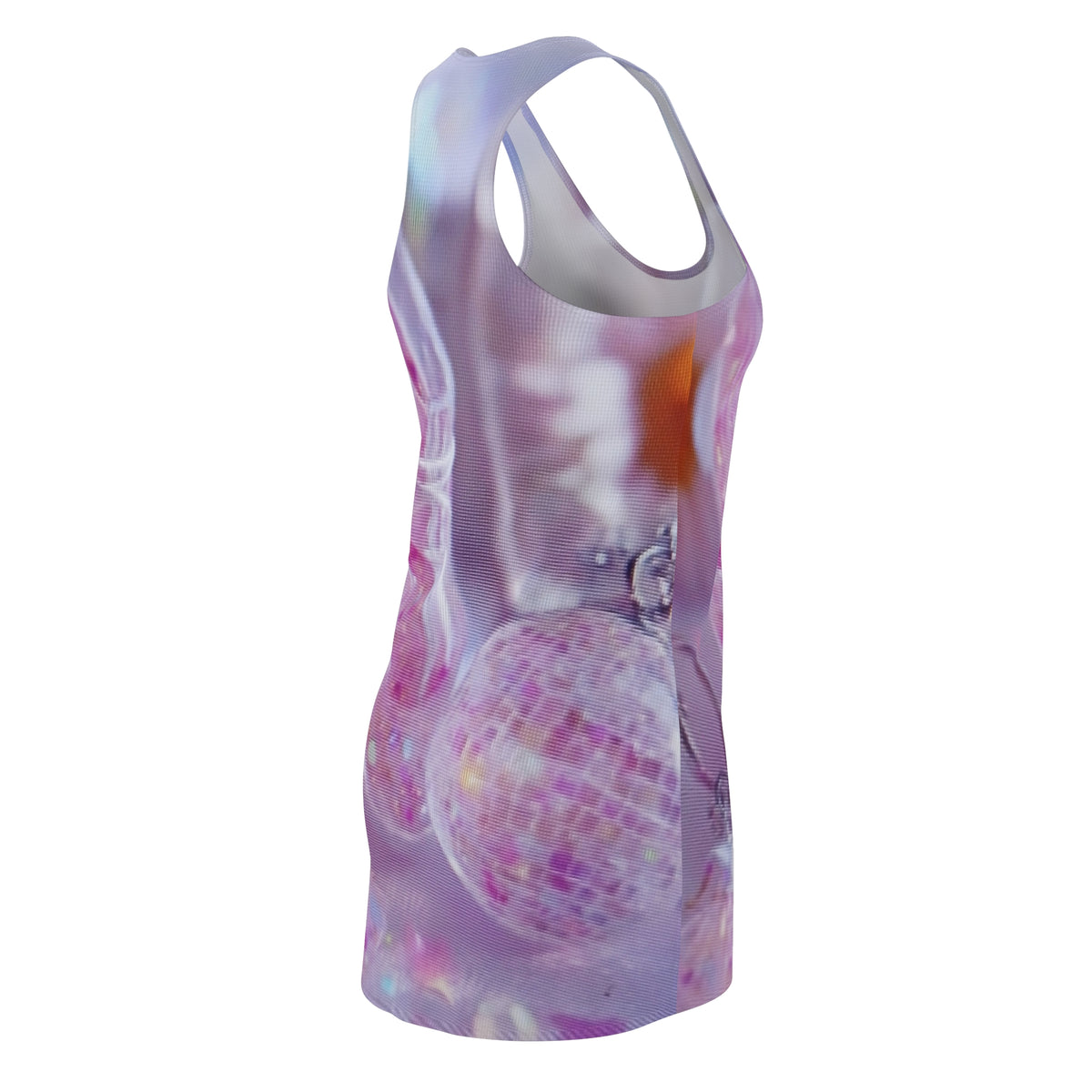 Racerback Dress — Pink Disco Ball Glitter AOP