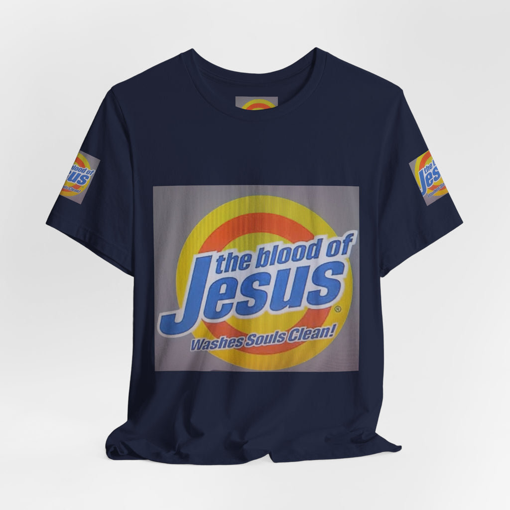 Christian T-Shirt - "The Blood of Jesus Washes Souls Clean" Graphic Tee